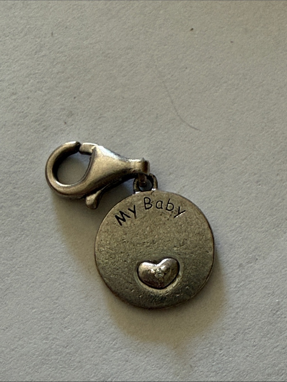 Esprit 'My Baby' Heart Charm Toggle Y2K 925 Sterling Silver